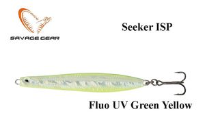 Blizgė Savage Gear Seeker ISP Fluo UV Green Yellow 16 g