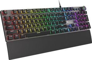 Žaidimų klaviatūra Genesis THOR 401 RGB Gaming keyboard, RGB LED light, US, Black/Slate, Wired