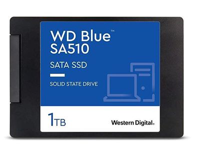 SSD|WESTERN DIGITAL|SA510|1TB|SATA 3.0|Write speed 510 MBytes/sec|Read speed 560 MBytes/sec|2,5"|TBW 400 TB|MTBF 1750000 hours|WDS100T3B0A