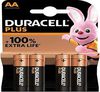 Šarminė baterija R6 (MN1500/AA) 1.5V Duracell 100% Plus Power (4vnt blisteryje)