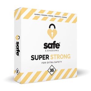 Safe - Itin patvarus, papildomai apsaugai prezervatyvai 36 vnt