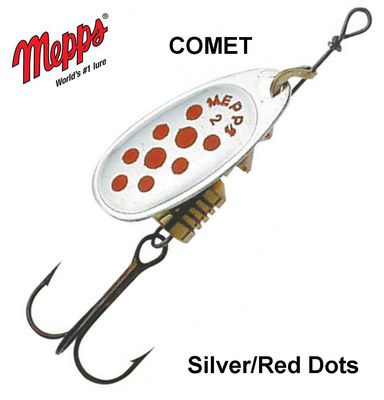Blizgė Mepps Comet Silver Red Dots 3.5 g