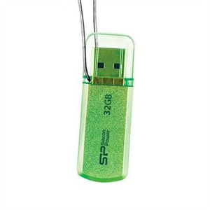 SILICON POWER 32GB, USB 2.0 FLASH DRIVE HELIOS 101, GREEN
