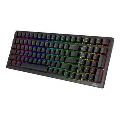 Royal Kludge RK98 RGB juoda belaidė klaviatūra | 98%, Hot-swap, Red switches, US