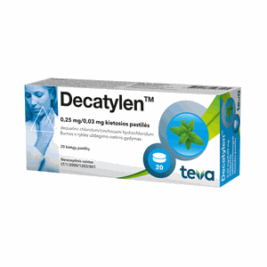 Decatylen 0,25 mg/0,03 mg kietosios pastilės N20