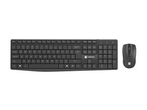 Klaviatūra+pelė Natec Keyboard and Mouse Squid 2in1 Bundle Keyboard and Mouse Set, Wireless, US, Black