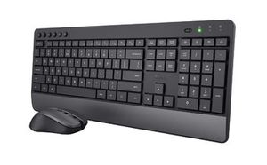 Trust Trezo comfortable wireless keyboard  and  mouse set with silent keys and buttons, made with recycled materials