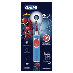 ORAL B VITALITY PRO Kids 3+ Spiderman elektrinis dantų šepetėlis