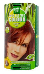 HENNAPLUS plaukų dažai ilgalaikiai su 9 ekologiškais augaliniais ekstraktais spalva vario raudona 7.46