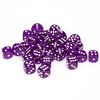 Chessex Translucent 12mm d6 with pips Dice Blocks (36 Dice) - Purple w/white
