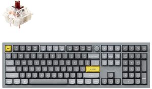 Keychron Q6 100% Silver Grey mechaninė klaviatūra (ANSI, RGB, Hot-Swap, Gateron Pro  Brown Switch)