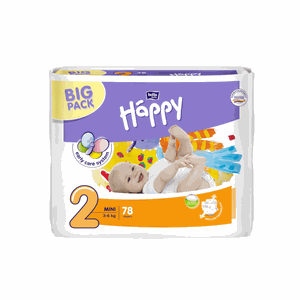 HAPPY MINI sauskelnės vaikams 3-6 kg, N78