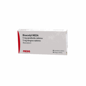 BISACODYL Meda 5 mg dengtos tabletės N30