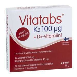 Hankintatukku Vitatabs K2+D3 tab N60