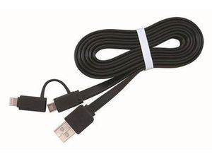 GEMBIRD CC-USB2-AMLM2-1M USB charging combo cable 8-pin/Micro USB 1m black