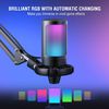 FIFINE A6T Cardioid Wired Microphone with RGB USB + Stand