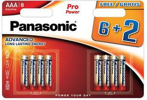 Panasonic Pro Power battery LR03PPG/8B (6+2)