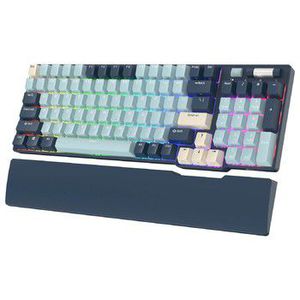 Royal Kludge RK96 Forest Blue belaidė mechaninė klaviatūra | 90%, Hot-swap, RGB, Blue Switches, US