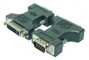 LogiLink® DVI Adapter DVI-I female - VGA DSUB male  | Logilink Black | HD DSUB 15-pin male | DVI-D (24+5) female | Vga to dvi adapter