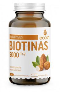 Maisto papildas ECOSH bioaktyvus Biotinas N90