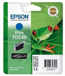 EPSON T0549 ink cartridge blue standard capacity 13ml 400 pages 1-pack blister without alarm