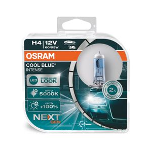 Osram lemputės COOL BLUE H4 Intense +100% NEXT gen