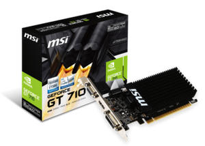 MSI GeForce® GT 710, 2GB DDR3 (64 Bit), HDMI, DVI, D-Sub