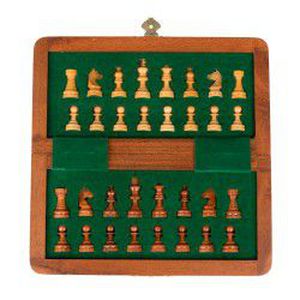 19X19CM MAGNETINIAI Mediniai Klasikiniai Šachmatai su perlenkiama medine lenta