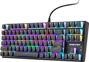 PREYON Brown Blitz Claw TKL Wired Mechanical Keyboard (US, Gateron Brown)