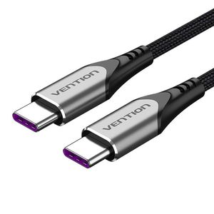 USB-C 2.0 to USB-C 5A Cable Vention TAEHG 1.5m Gray