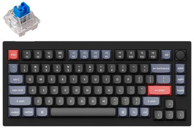 Keychron V3 80% Mechanical Keyboard (ANSI, Carbon Black, RGB, Hot-swap, US, Pro Blue Switch)