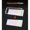 Royal Kludge RK G68 white wireless mechanical keyboard | 65%, Hot-swap, RGB, Blue Switches, US