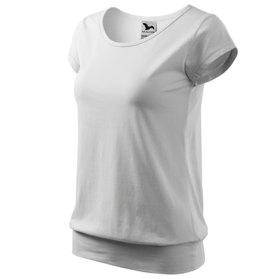Marškinėliai Moteriškti Malfini City White