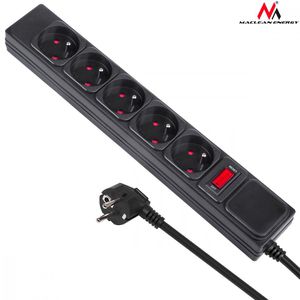 Maclean Power Strip 5 Sockets With Switch MCE219