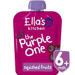 ELLA'S KITCHEN ekologiška juodųjų serbentų, mėlynių, obuolių ir bananų tyrelė The Purple One
