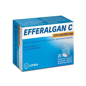Efferalgan C 330 mg/200 mg šnypščiosios tabletės N20 