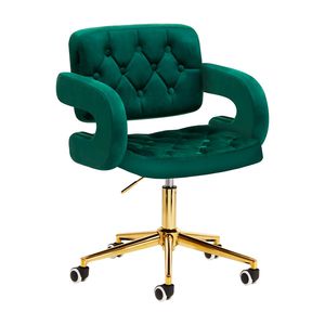 Grožio salono kėdutė su ratukais 4Rico QS-OF213G Velvet Green