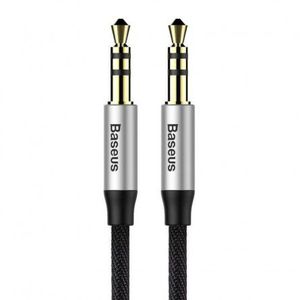 Baseus Yiven M30 Audio Cable 1m, 2x 3.5mm Mini Jack, Black / Silver - garso kabelis