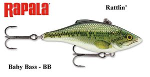 Vobleris Rapala Rattlin RNR Baby Bass 4 cm