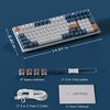 Royal Kludge RK98 Klein Blue Wireless Mechanical Keyboard | 98%, Hot-swap, Red switches, US