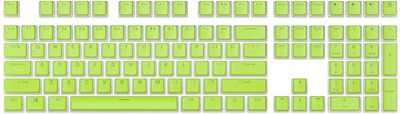 Royal Kludge Pudding PBT Keycaps - (104 pcs., Apple green, PBT, ISO, UK layout)