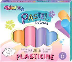 Plastilinas COLORINO Pastel, 6 pastelinių spalvų