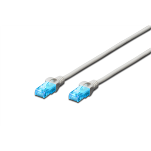 DIGITUS CAT 5e U-UTP patch cable PVC AWG 26/7 length 0.5m color grey