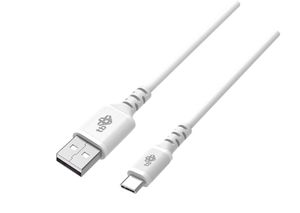 TB Cable USB-USB C 2m silicone white Quick Charge