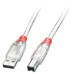 CABLE USB2 A-B 0.2M/TRANSPARENT 41750 LINDY