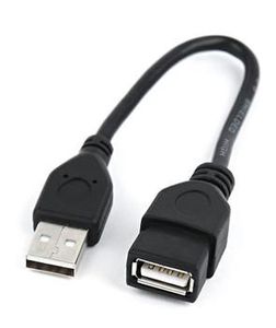 GEMBIRD CCP-USB2-AMAF-0.15M USB 2.0 A- A-socket 0.15M cable black