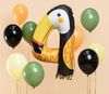 Folinis gimtadienio balionas Tukanas -  skaičius 4 (47x80 cm)