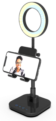 DIGIPOWER SUCCESS PHONE HOLDER WITH 6" RING LIGHT