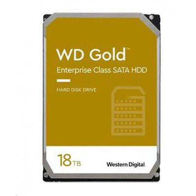 WD Gold 18TB HDD 7200rpm 6Gb/s sATA 512MB cache 3.5inch intern RoHS compliant Enterprise Bulk