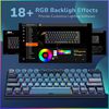 Royal Kludge RK61 Plus Black Wireless Mechanical Keyboard | 60%, Hot-swap, RGB, Blue Switches, US